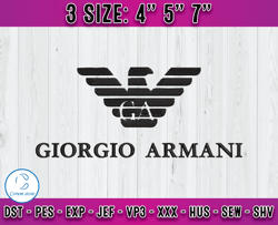 giorgio armani embroidery, armani logo embroideyr, logo fashion embroidery