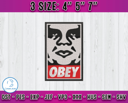 obey embroidery, logo fashion embroidery, embroidery machine