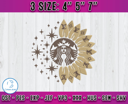 lv starbucks embroidery, starbucks embroidery, embroidery design file