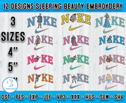 bundle 12 designs sleep beauty embroidery, embroidery file, applique embroidery designs