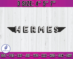 hermes logo embroidery, logo fashion emboridery, embroidery machine