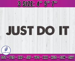 just do it embroidery, embroidery pattern, applique embroidery designs