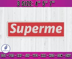 superme embroidery design, logo fashion, embroidery machine