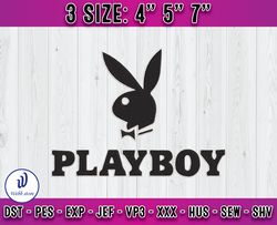 playboy logo embroidery, logo fashion embroidery, embroidery machine