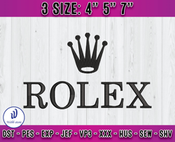 rolex logo embroidery, logo fashion embroidery, embroidery machine