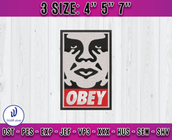 obey embroidery, logo fashion embroidery, embroidery machine