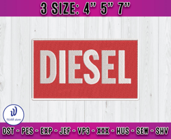 diesel embroidery, logo fashion embroidery, embroidery design file