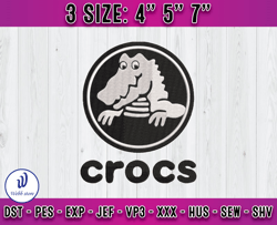 crocs logo embroidery, logo fashion embroidery, embroidery machine