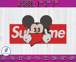 superme logo embroidery, logo fashion brand embroidery, embroidery file