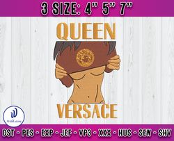queen versace embroidery, versace logo embroidery, embroidery file