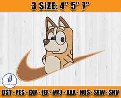 nike chilli embroidery, bluey embroidery, machine embroidery pattern