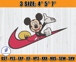 nike mickey embroidery, mickey character embroidery, nike disney, embroidery desing file