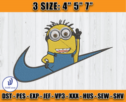 nike minion stuart embroidery, minion embroidery, embroidery machine file