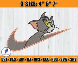 nike tom embroidery, tom and jerry embroidery, disney nike embroidery
