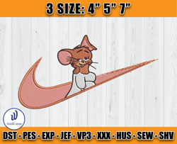 jerry embroidery, disney nike embroidery, nike fashion tom and jerry embroidery