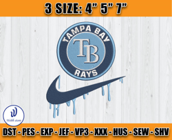 tampa bay rays embroidery, mlb embroidery, embroidery file