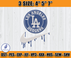 los angeles dodgers embroidery, mlb nike embroidery, embroidery machine x