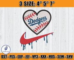 los angeles dodgers embroidery, mlb nike embroidery, machine embroidery pattern