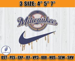 milwaukee brewers embroidery, mlb nike embroidery, embroidery machine