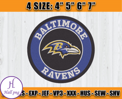 Ravens Embroidery, NFL Ravens Embroidery, NFL Machine Embroidery Digital, 4 sizes Machine Emb Files -25 & Hall