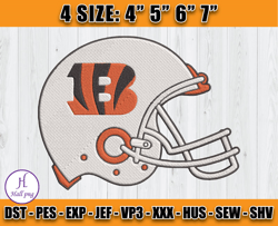 Cincinnati Bengals helmet Embroidery Design, Logo Bengals, NFL embroidery design, D16 - Hall