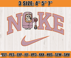 Nike X Honey embroidery, Nike Cartoon embroidery, Bluey Character embroidery