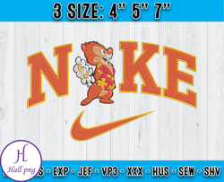 nike dale embroidery, chip and dale embroidery, cartoon embroidery file