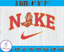 nike dale embroidery, chip and dale embroidery design file, embroidery machine design