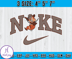 chip x nike embroidery, chip and dale embroidery, disney characters embroidery