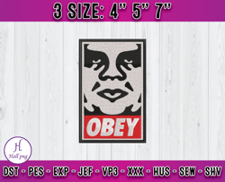 obey embroidery, logo fashion embroidery, embroidery machine