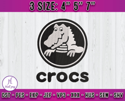 crocs logo embroidery, logo fashion embroidery, embroidery machine