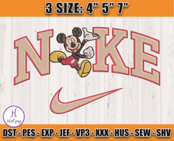 Mickey Mouse Embroidery, Cartoon Nike Embroidery, embroidery design movie