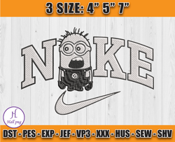 nike minions jerry embroidery, cartoon character embroidery, embroidery machine file