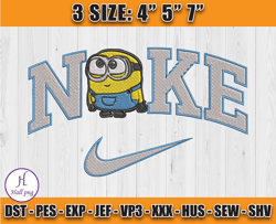 nike minions bob embroidery, nike cartoon embroidery, character cartoon embroidery