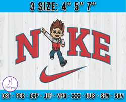 nike ryder embroidery, paw patrol characters, cartoon characters embroidery