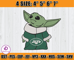 new york jets baby yoda embroidery, baby yoda embroidery, jets embroidery design, sport embroidery