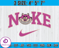 Nike Cheshire Cat Embroidery, Alice in Wonderland Embroidery, Disney Nike Embroidery