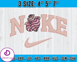 nikecheshire cat embroidery, nike embroidery, disney characters embroidery
