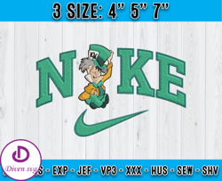 mad hatter nike embroidery, disney nike embroidery, embroidery design file