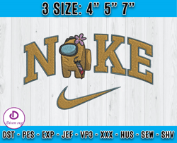 nike x among us embroidery, cartoon embroidery, embroidery machine file