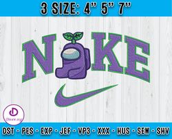 nike purple among us embroidery, disney nike embroidery, embroidery pattern