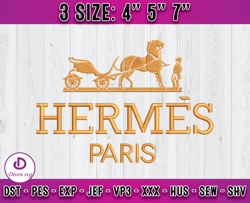 hermes embroidery, logo fashion embroidery, embroidery file