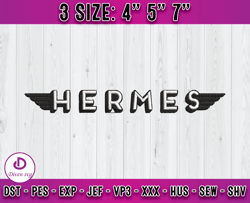 hermes logo embroidery, logo fashion emboridery, embroidery machine