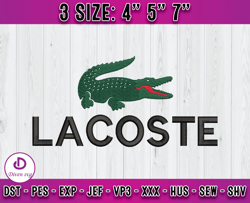 lascoste emboroidery, logo fashion emboridery, embroidery pattern