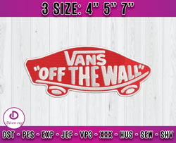 vans off the wall, vans logo embroidery, logo fashion embroidery