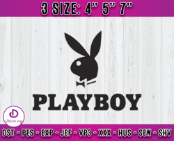 playboy logo embroidery, logo fashion embroidery, embroidery machine