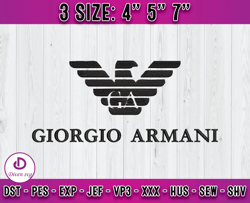 giorgio armani embroidery, armani logo embroideyr, logo fashion embroidery