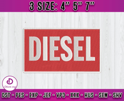 diesel embroidery, logo fashion embroidery, embroidery design file