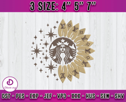 lv starbucks embroidery, starbucks embroidery, embroidery design file