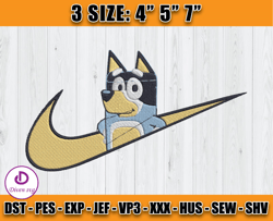 nnike bandit embroidery, bluey embroidery, embroidery machine file